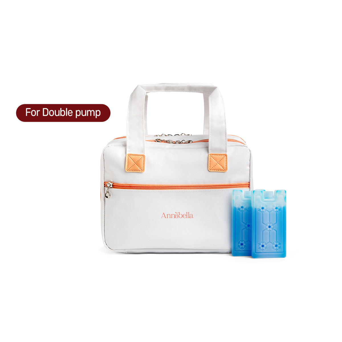 Annabella Tasche für Doppelmilchpumpe - Isoliertasche für Babyflasche und Milchpumpen zur Muttermilch Aufbewahrung für Unterwegs mit Kühlung