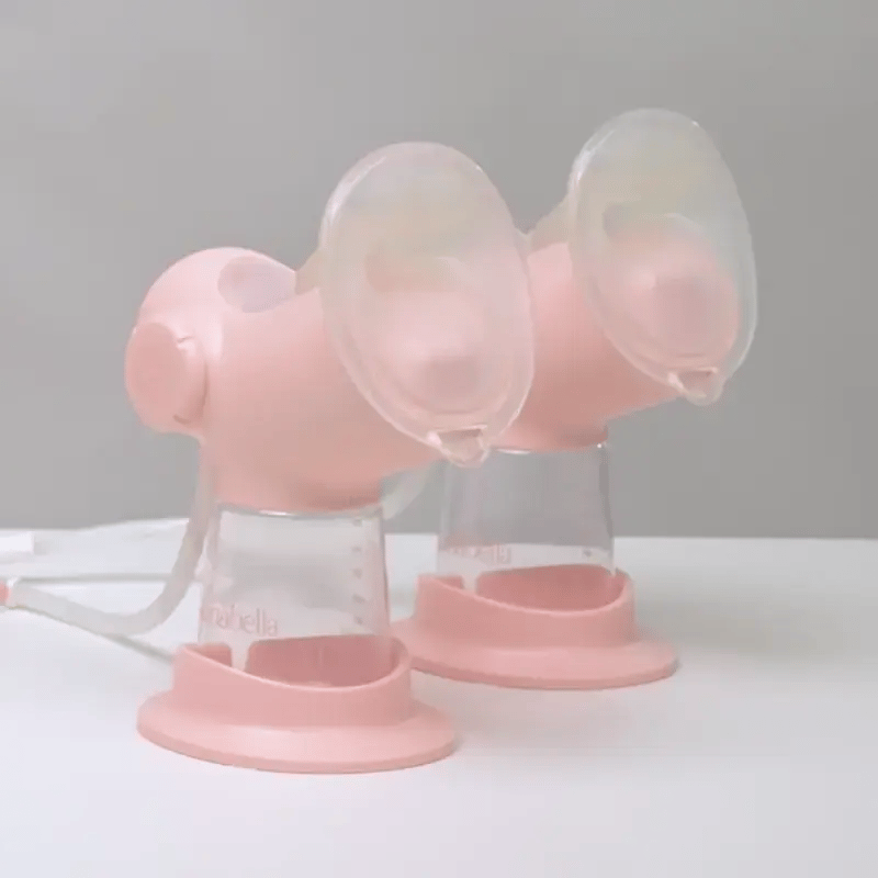 Elektrische Doppel-Milchpumpe mit revolutionärer Zungensimulation, inkl. Abpump-BH